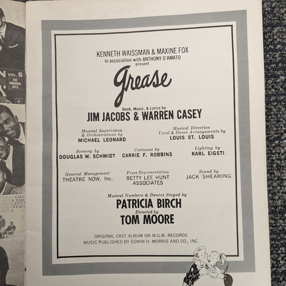 Vintage Grease the Musical on Broadway 1975 Program - Picture 7 of 15